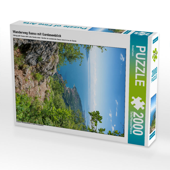 Sasso hiking trail with Lake Garda view - CALVENDO photo puzzle 