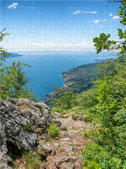 Sasso hiking trail with Lake Garda view - CALVENDO photo puzzle 