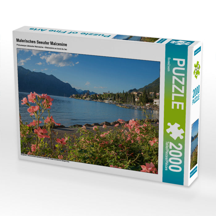 Malerisches Seeufer Malcesine 2000 Teile Puzzle quer - CALVENDO Foto-Puzzle'