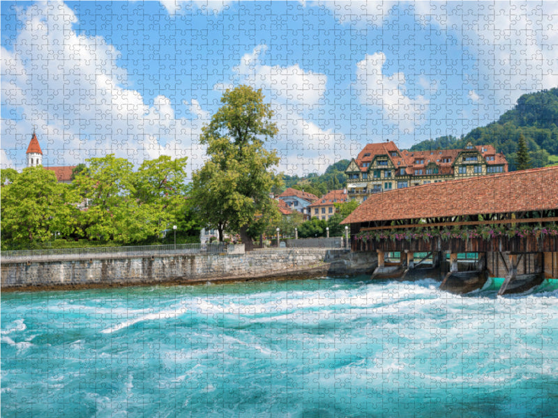 Obere Schleuse an der Aare in Thun 2000 Teile Puzzle quer - CALVENDO Foto-Puzzle'