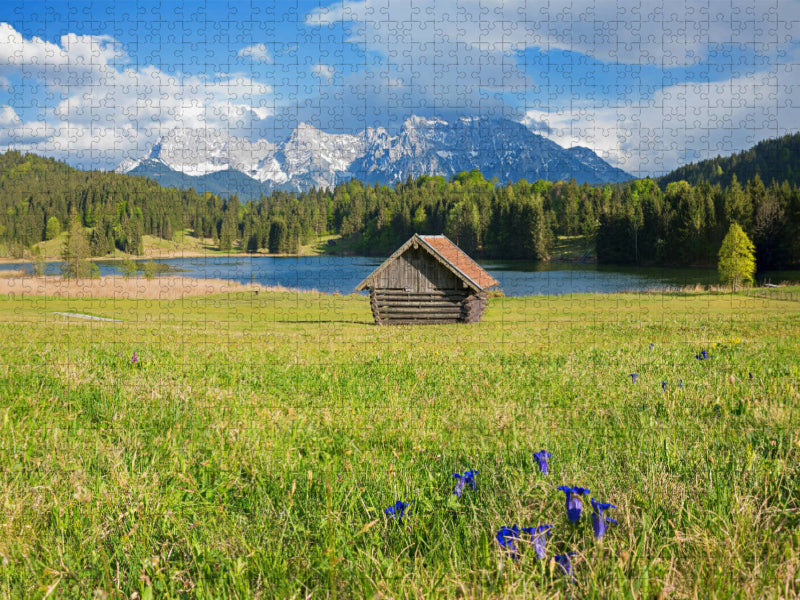 Gentian meadow at Geroldsee - CALVENDO photo puzzle 