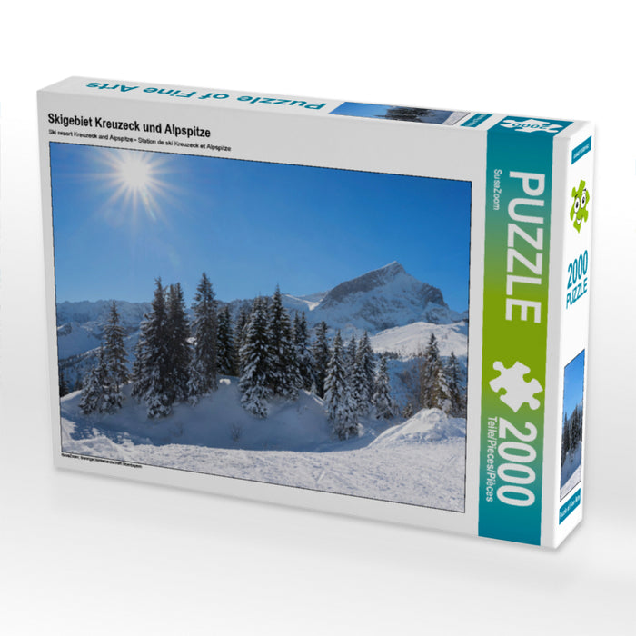 Skigebiet Kreuzeck und Alpspitze 2000 Teile Puzzle quer - CALVENDO Foto-Puzzle'