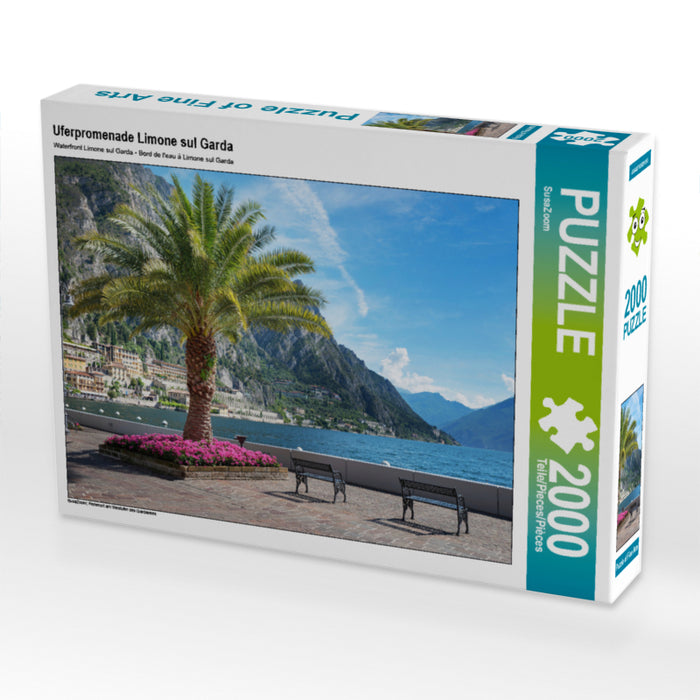 Uferpromenade Limone sul Garda 2000 Teile Puzzle quer - CALVENDO Foto-Puzzle'