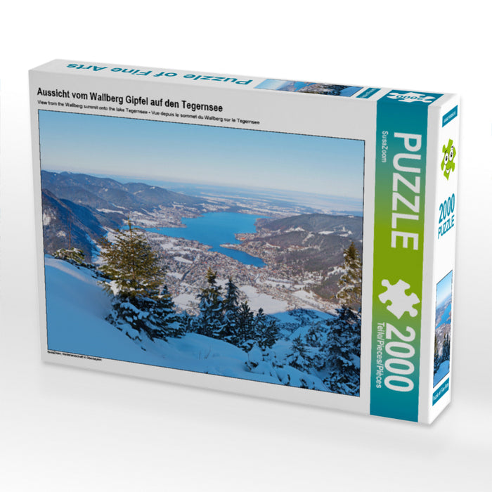 Aussicht vom Wallberg Gipfel auf den Tegernsee 2000 Teile Puzzle quer - CALVENDO Foto-Puzzle'