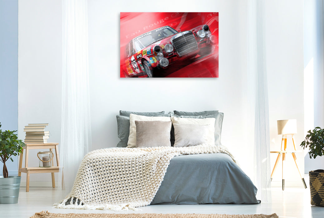 Premium textile canvas Premium textile canvas 120 cm x 80 cm landscape Mercedes 300 SEL 6.9 