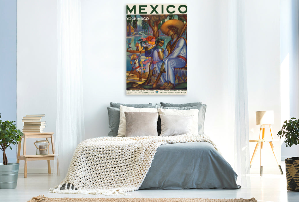 Premium Textil-Leinwand Premium Textil-Leinwand 80 cm x 120 cm  hoch Mexico, Xochimilco