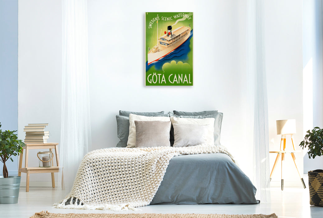 Premium textile canvas Premium textile canvas 80 cm x 120 cm high Göta Canal 