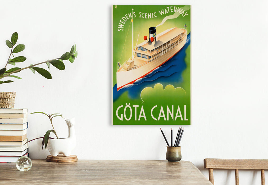 Premium textile canvas Premium textile canvas 80 cm x 120 cm high Göta Canal 