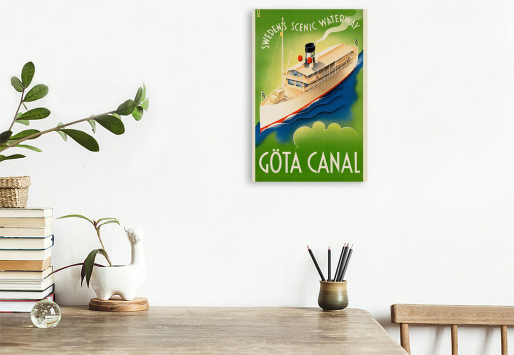 Premium textile canvas Premium textile canvas 80 cm x 120 cm high Göta Canal 