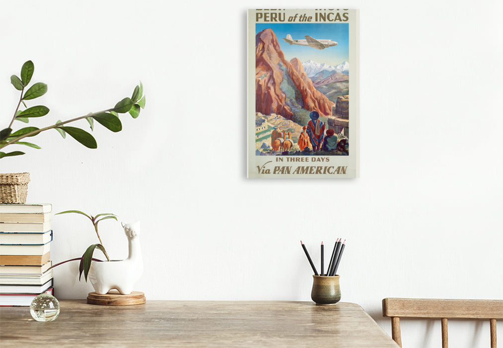 Premium textile canvas Premium textile canvas 80 cm x 120 cm high Peru of the Incas, approx. 1938 