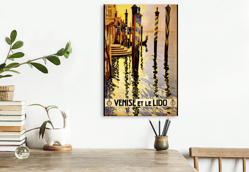 Premium textile canvas Premium textile canvas 80 cm x 120 cm high Venise et le Lido, approx. 1920 