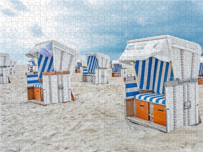Strandkörbe 2000 Teile Puzzle quer - CALVENDO Foto-Puzzle'