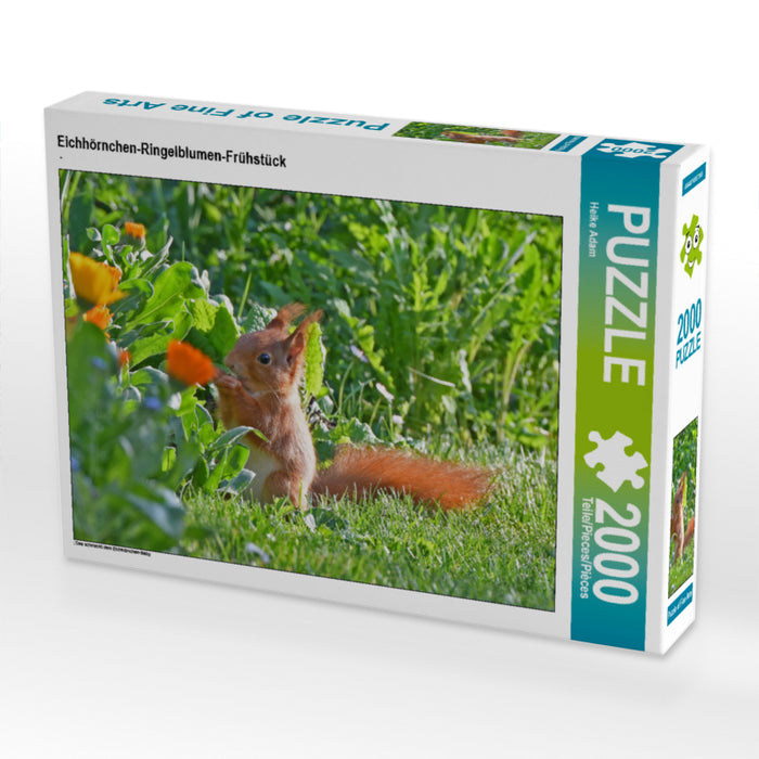 Squirrel Marigold Breakfast - CALVENDO Photo Puzzle 