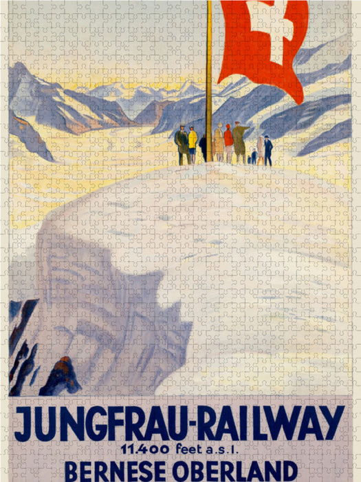 Chemin de fer de la Jungfrau - Puzzle photo CALVENDO 