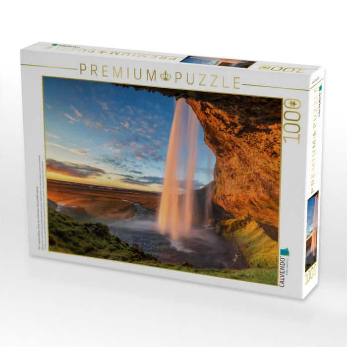 Der Seljalandsfoss, einer der schönsten Wasserfälle Islands - CALVENDO Foto-Puzzle'