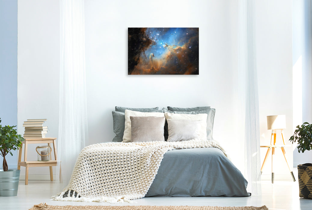 Premium textile canvas Premium textile canvas 90 cm x 60 cm landscape Eagle Nebula 