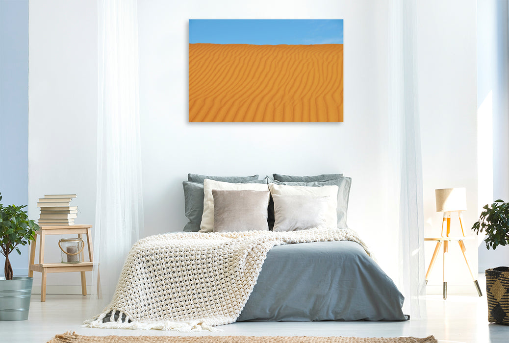 Premium textile canvas Premium textile canvas 120 cm x 80 cm across A motif from the calendar Experience the dunes of the Sahara with me 