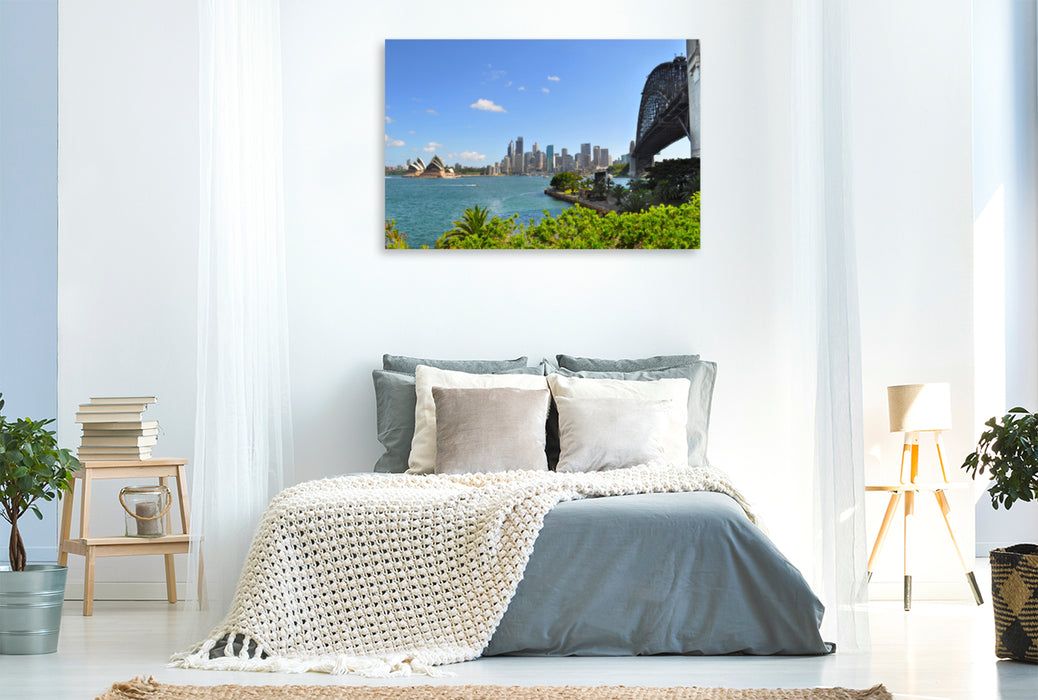 Premium textile canvas Premium textile canvas 120 cm x 80 cm landscape Sydney 