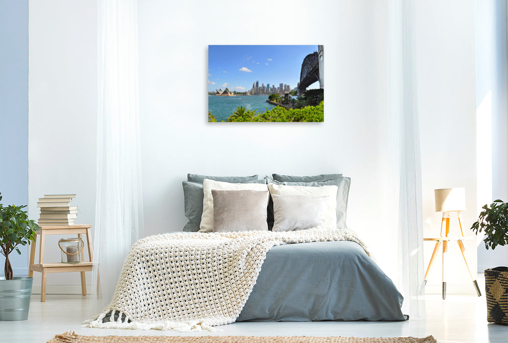 Premium textile canvas Premium textile canvas 120 cm x 80 cm landscape Sydney 