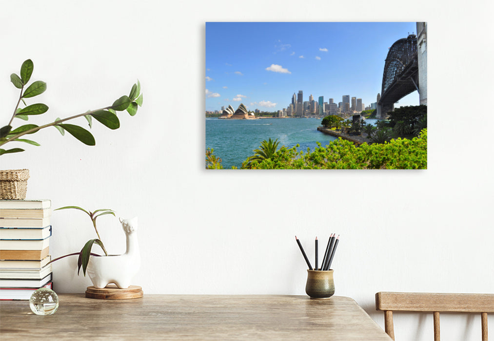 Premium textile canvas Premium textile canvas 120 cm x 80 cm landscape Sydney 