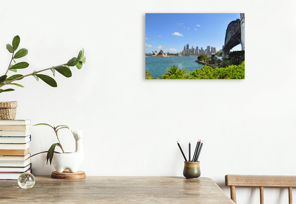 Premium textile canvas Premium textile canvas 120 cm x 80 cm landscape Sydney 