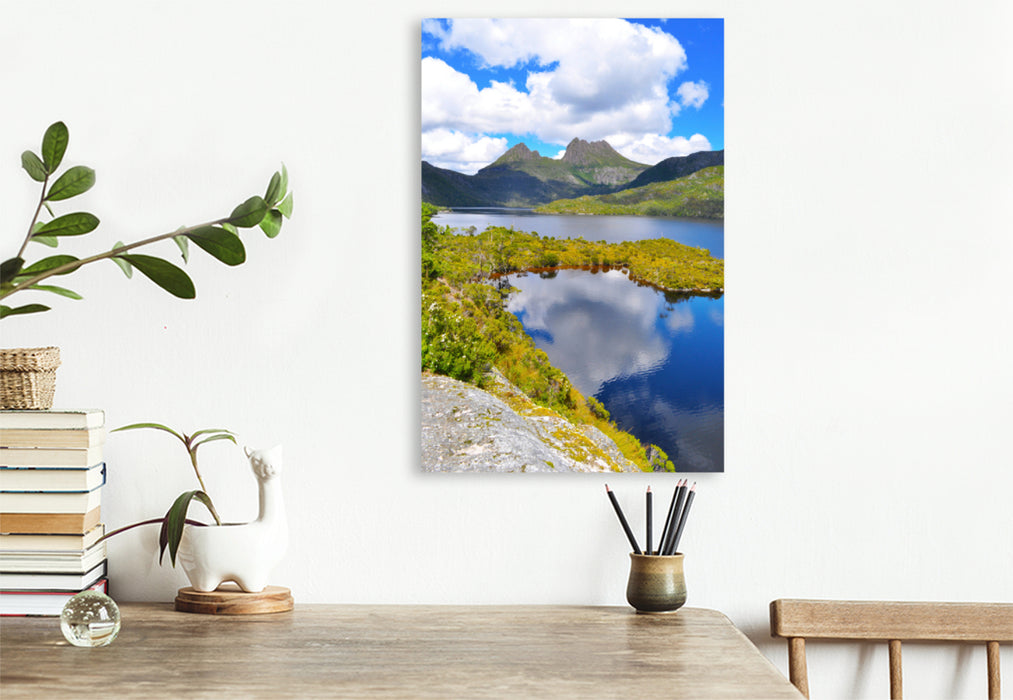 Premium textile canvas Premium textile canvas 80 cm x 120 cm high Cradle Mountain 