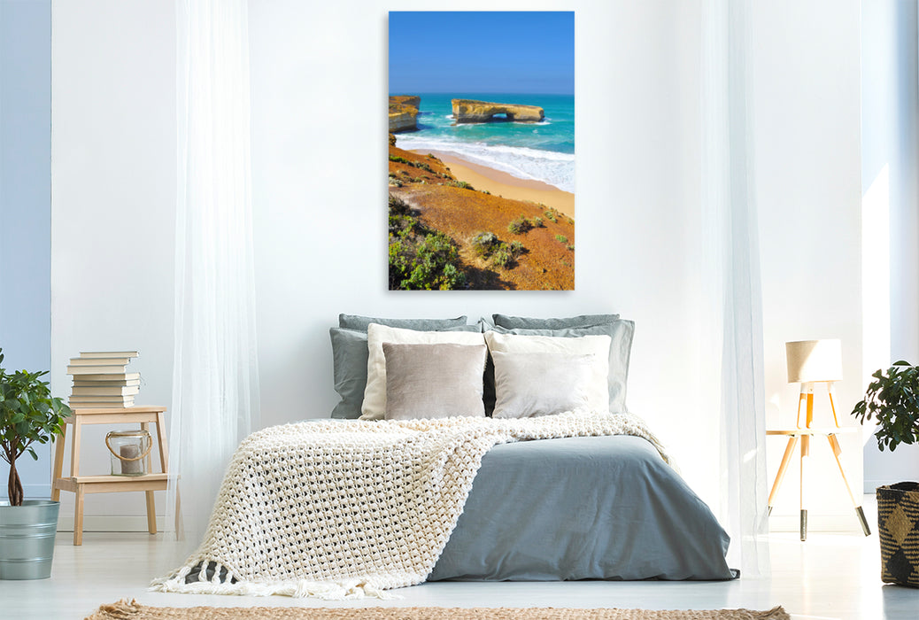 Premium textile canvas Premium textile canvas 80 cm x 120 cm high A motif from the calendar Experience the Great Ocean Road with me 