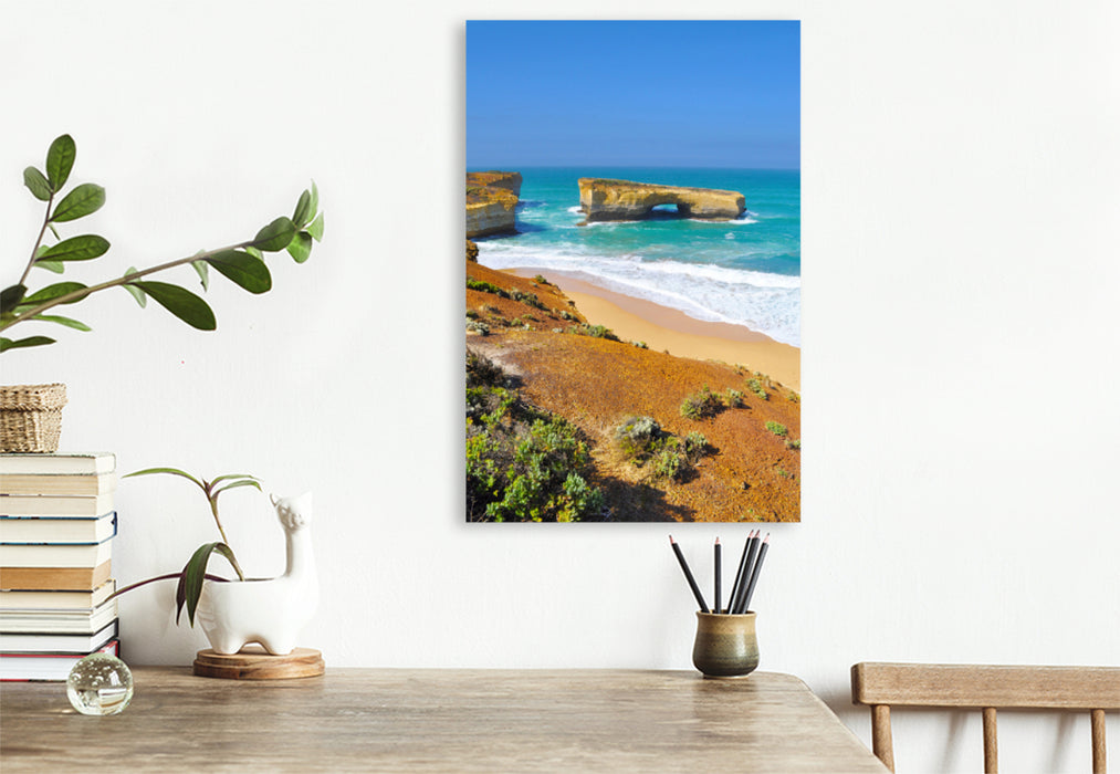 Premium textile canvas Premium textile canvas 80 cm x 120 cm high A motif from the calendar Experience the Great Ocean Road with me 