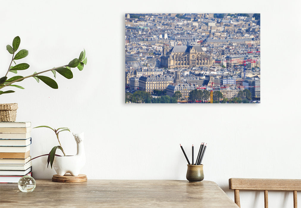 Premium textile canvas Premium textile canvas 120 cm x 80 cm landscape Parish Church of Saint-Étienne-du-Mont 