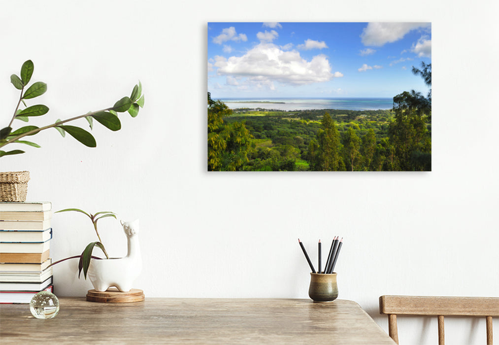 Premium textile canvas Premium textile canvas 120 cm x 80 cm landscape 