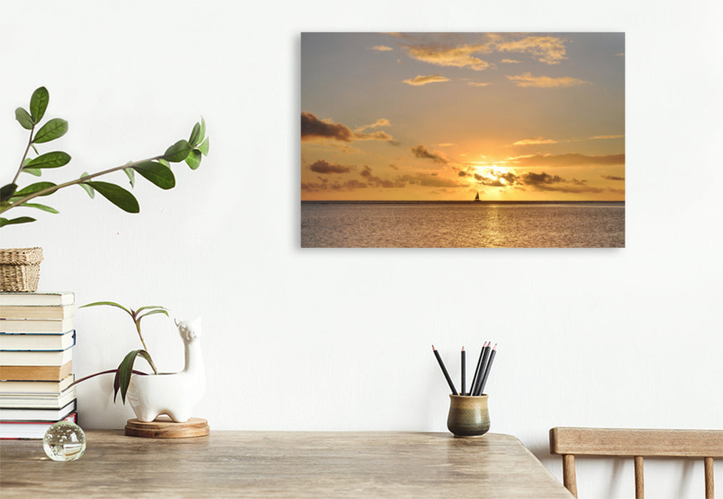 Premium textile canvas Premium textile canvas 120 cm x 80 cm across A motif from the calendar Experience tropical Mauritius with me 