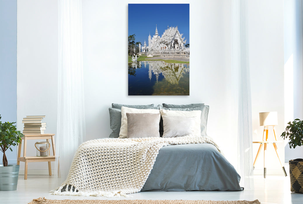 Premium textile canvas Premium textile canvas 80 cm x 120 cm high Wat Rong Khun 