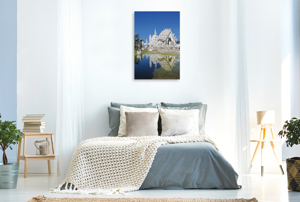 Premium textile canvas Premium textile canvas 80 cm x 120 cm high Wat Rong Khun 