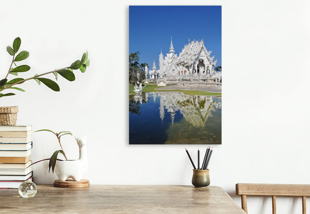 Premium textile canvas Premium textile canvas 80 cm x 120 cm high Wat Rong Khun 