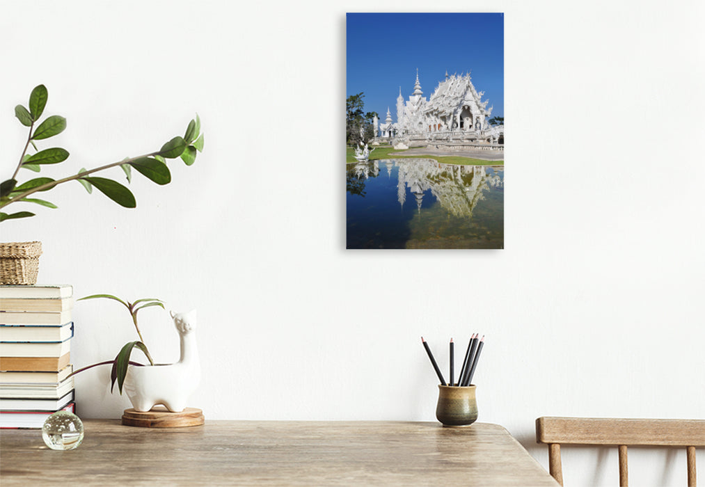 Premium textile canvas Premium textile canvas 80 cm x 120 cm high Wat Rong Khun 