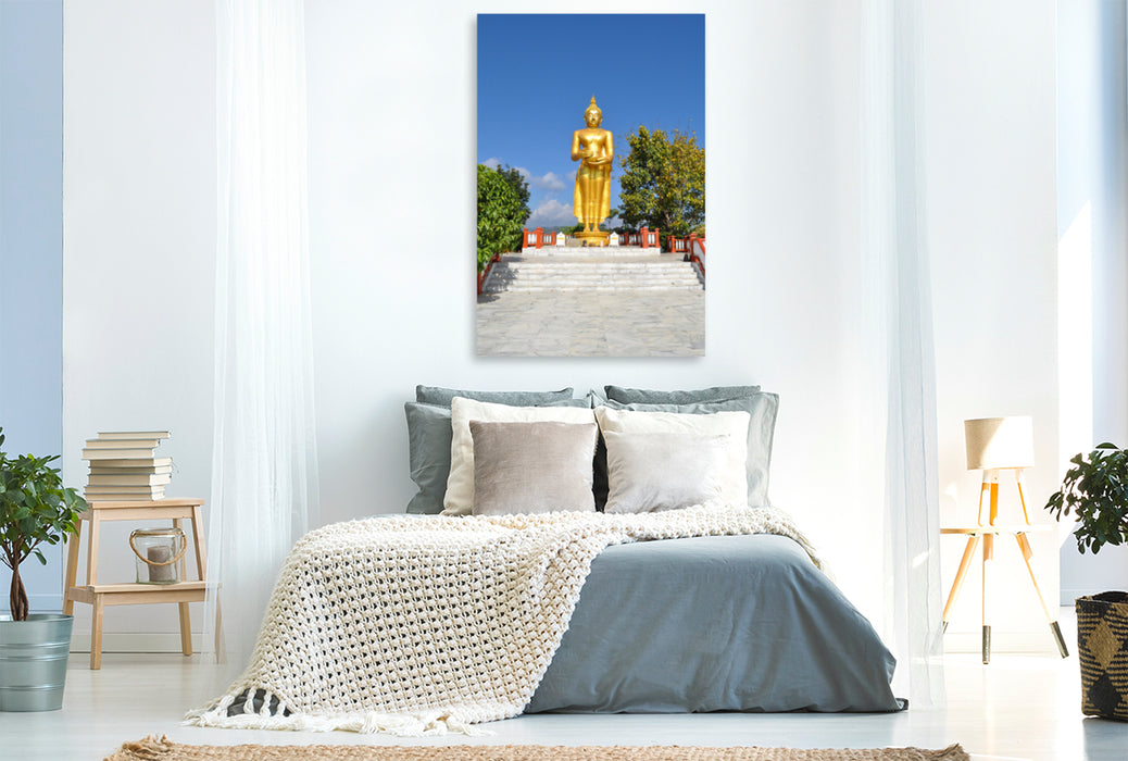 Premium textile canvas Premium textile canvas 80 cm x 120 cm high A motif from the calendar Experience sunny Thailand with me 