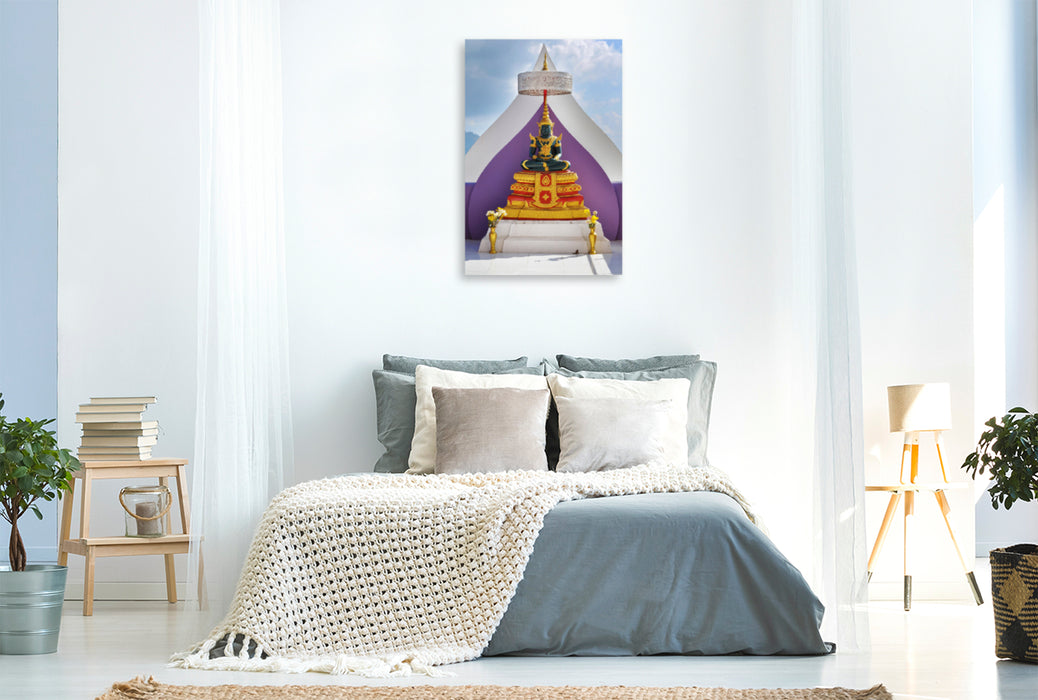 Premium textile canvas Premium textile canvas 80 cm x 120 cm high temple figure 