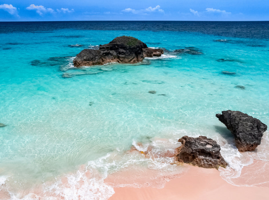 Pink Coral Beach - Bermuda 2000 Teile Puzzle quer - CALVENDO Foto-Puzzle'