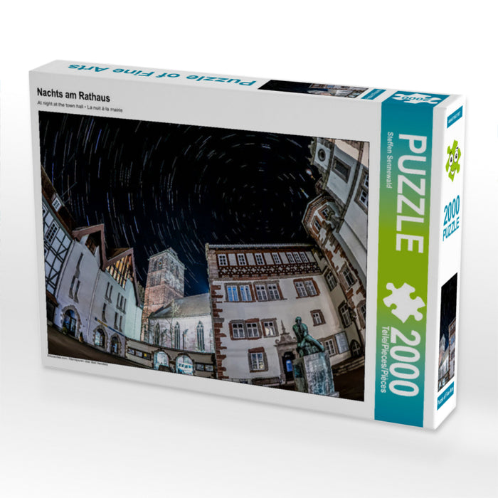 Nachts am Rathaus 2000 Teile Puzzle quer - CALVENDO Foto-Puzzle'