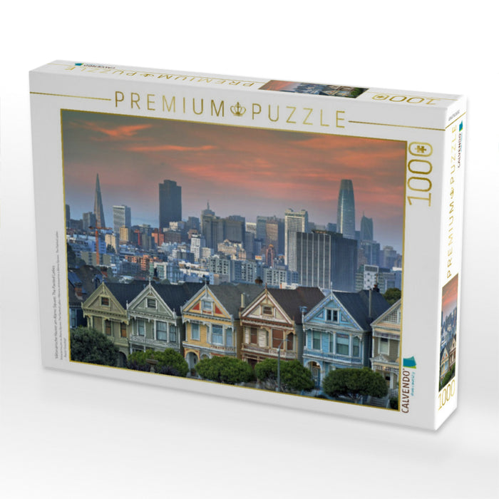 Viktorianische Häuser am Alamo Square: The Painted Ladies - CALVENDO Foto-Puzzle'