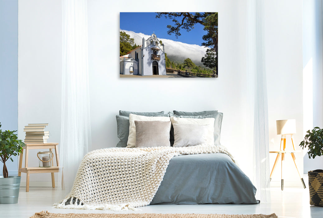 Toile textile haut de gamme Toile textile haut de gamme 120 cm x 80 cm paysage Ermita de la Virgen del Pino 