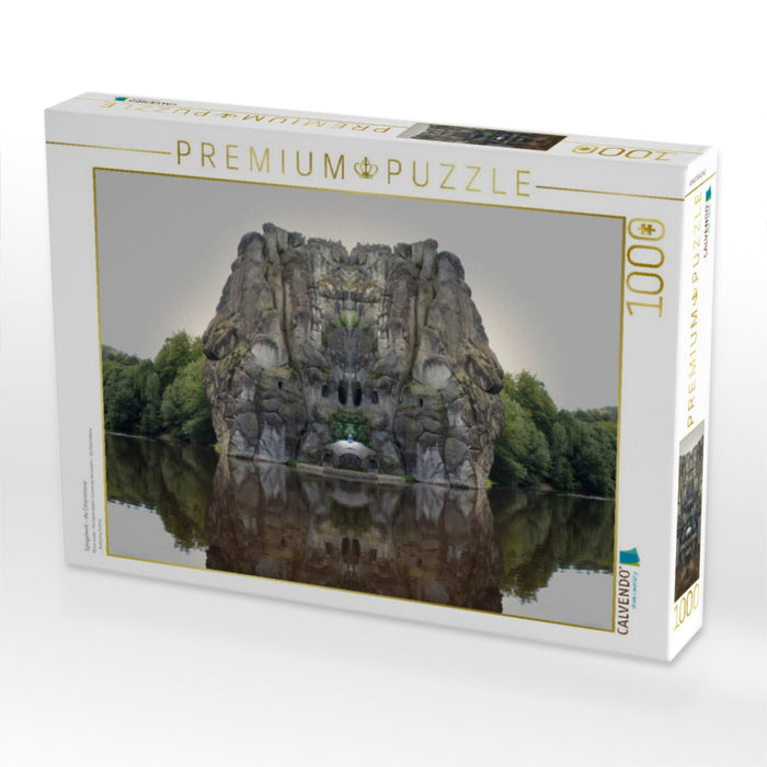 Spiegelwelt - die Externsteine - CALVENDO Foto-Puzzle'