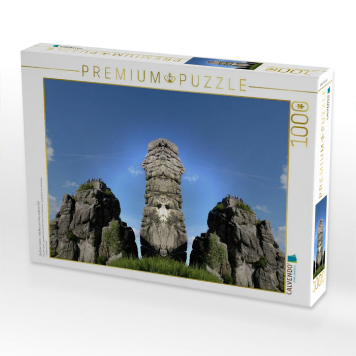 Die Externsteine - Wächter aus einer anderen Zeit - CALVENDO Foto-Puzzle'