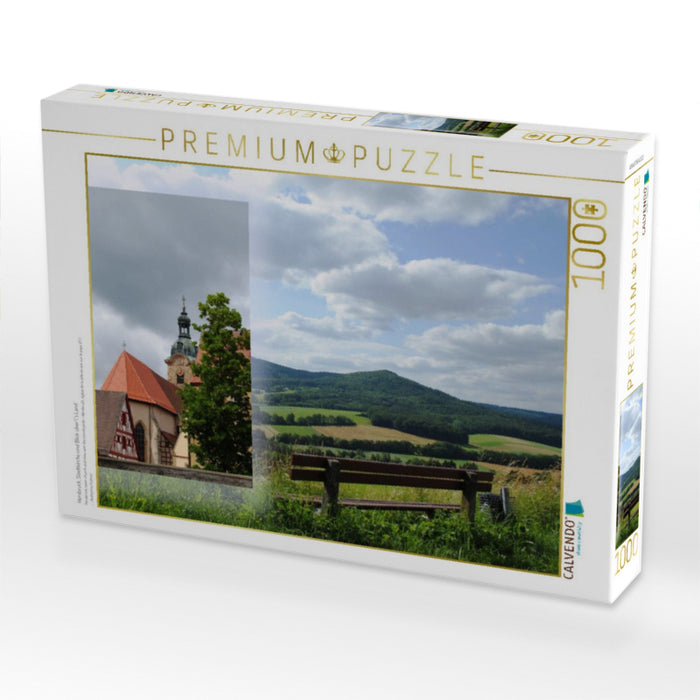 Hersbruck, Stadtkirche und Blick über's Land - CALVENDO Foto-Puzzle'