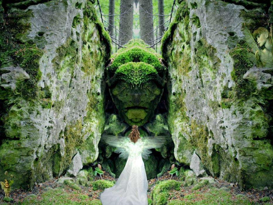 Engel trifft Hüter der Felsen - CALVENDO Foto-Puzzle'