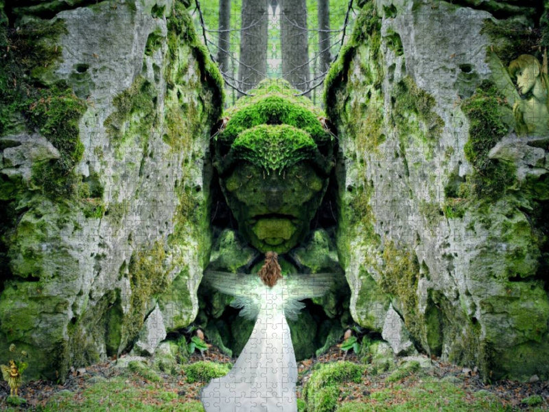 Engel trifft Hüter der Felsen - CALVENDO Foto-Puzzle'
