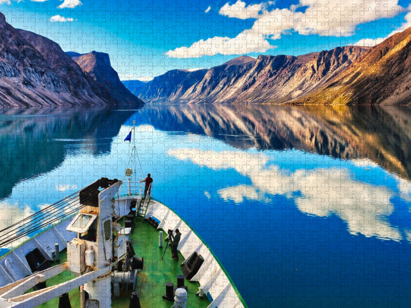 Expeditionsschiff im Coronation Sund, Davis Street - CALVENDO Foto-Puzzle'