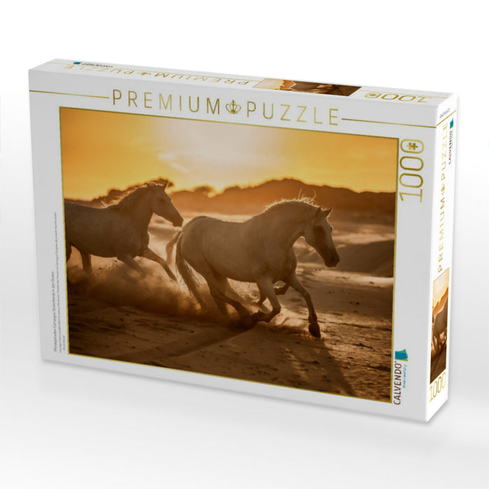 Pferdeparadies Camargue Stutenherde in den Dünen - CALVENDO Foto-Puzzle'