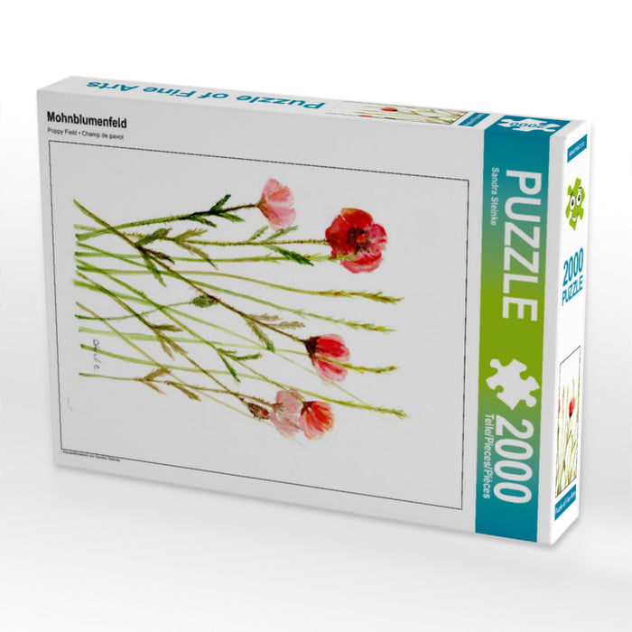 Mohnblumenfeld 2000 Teile Puzzle hoch - CALVENDO Foto-Puzzle'