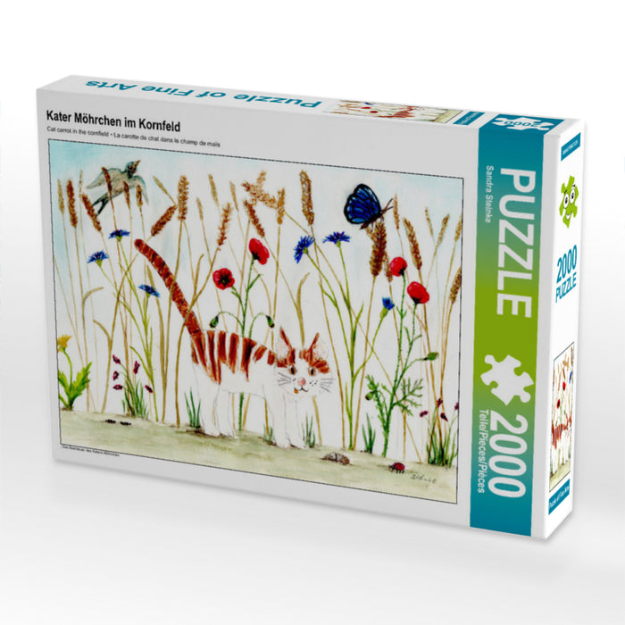 Kater Möhrchen im Kornfeld 2000 Teile Puzzle quer - CALVENDO Foto-Puzzle'